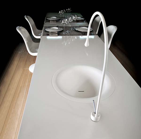 table-manger-20-idées-design-moderne-innovant-blanche-vasque-intégré