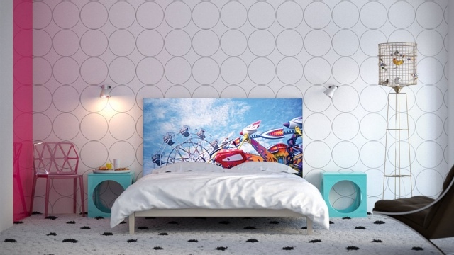 tête-de-lit-originale-chambre-adolescent-grand-lit