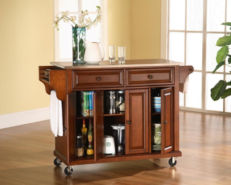 Ãlot sur roulette un meuble de cuisine compact et fonctionnel Cuisine table de Ilot Créatif