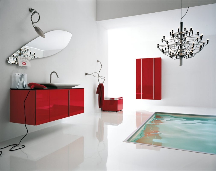 aménagement-salle-de-bains-meubles-rouges
