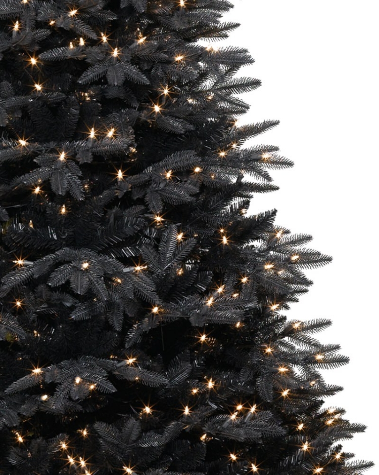 arbre-de-Noël-noir-guirlandes-lumineuses