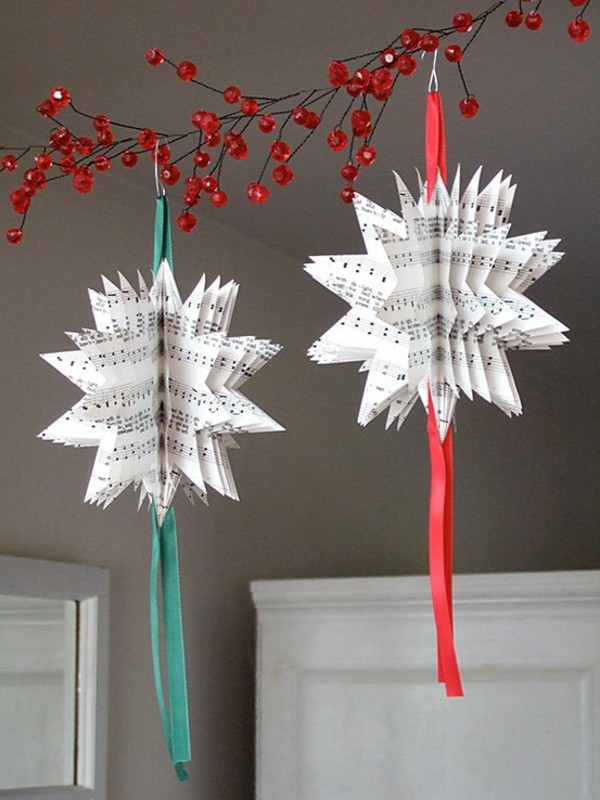 bricolage-Noël-étoiles-papier-couches-multiples-pliage bricolage pour Noël