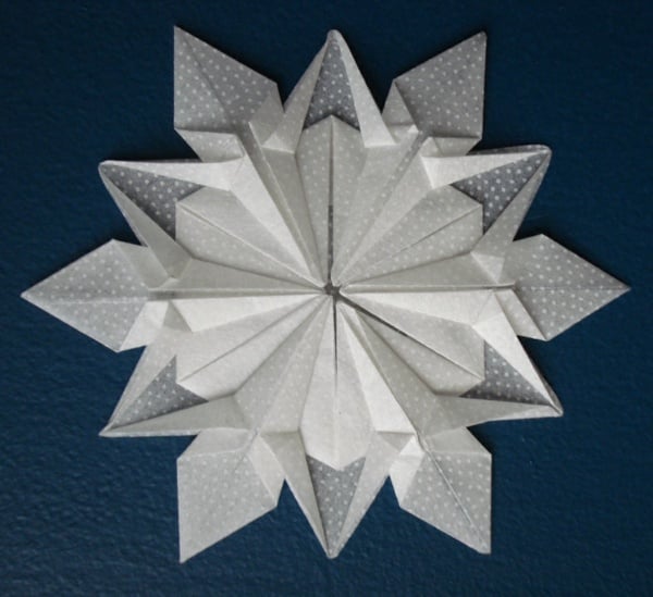 bricolage-Noël-flocon-neige-papier-pliage bricolage pour Noël