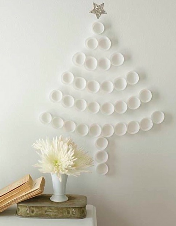 bricolage-Noël-sapin-papier-déco-murale