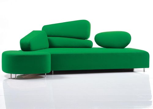 canapé-design-couleur-verte-forme-originale