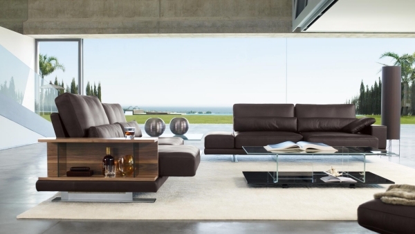 canapé modulable cuir rangement Rolf Benz Vero Sofa