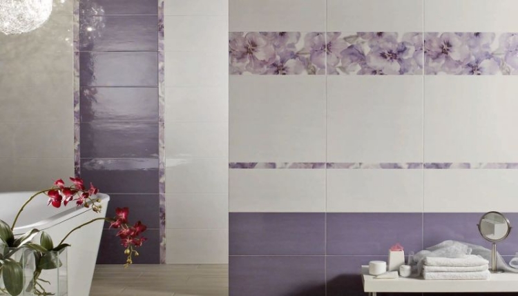 carrelage-mural-salle-bains-blanc-pourpre-motifs-floraux