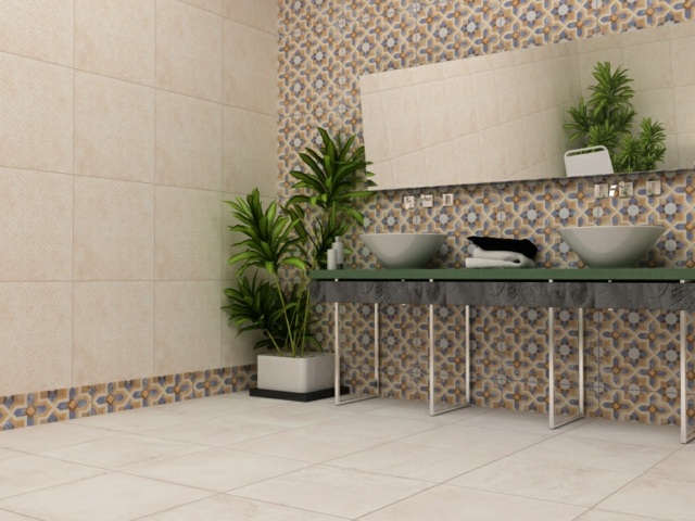 carrelage-salle-de-bains-style-retro-vasque-ronde-plantes