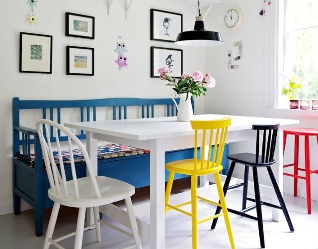 chaises de cuisine blanc jaune-noir-banc-bleu
