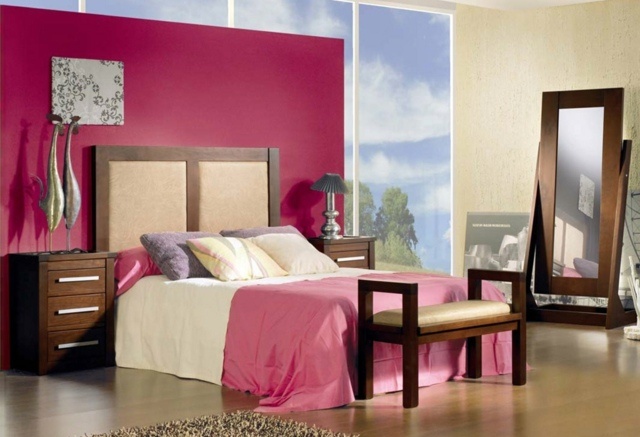 chambre-coucher-complète-accent-cyclamen-mobilier-bois