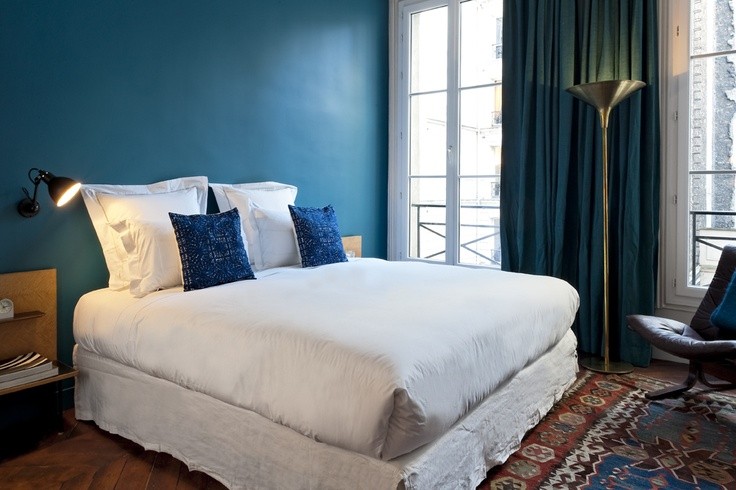 Couleur de chambre 100 idées de bonnes nuits de sommeil Chambre bleu canard