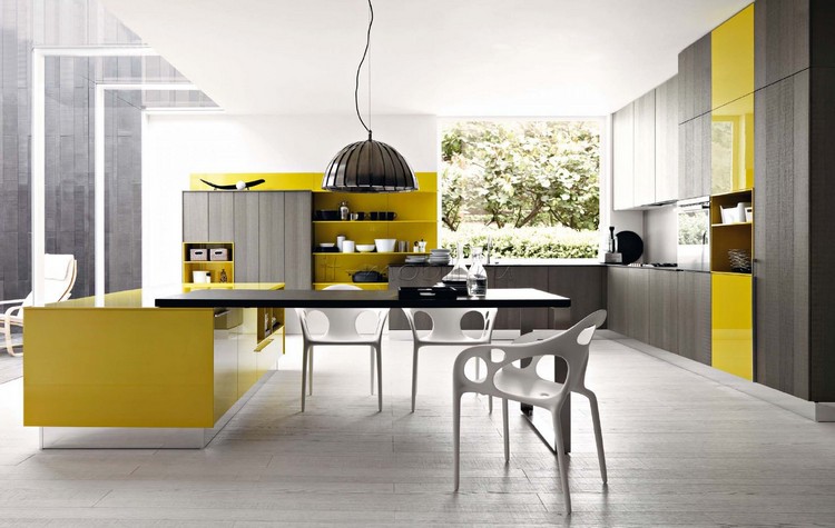 cuisine-design-italien-jaune-gris