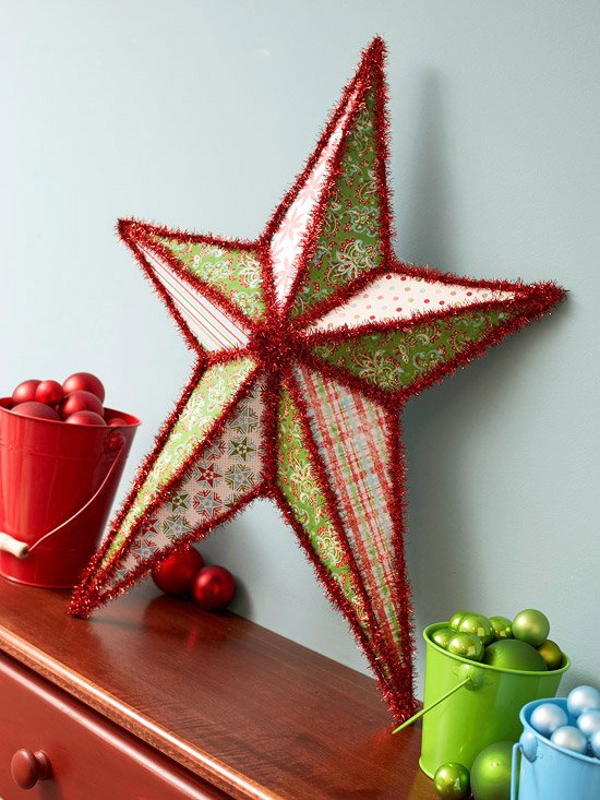 déco-de-Noël-DIY-etoiles-guiralandes-couleur-rouge
