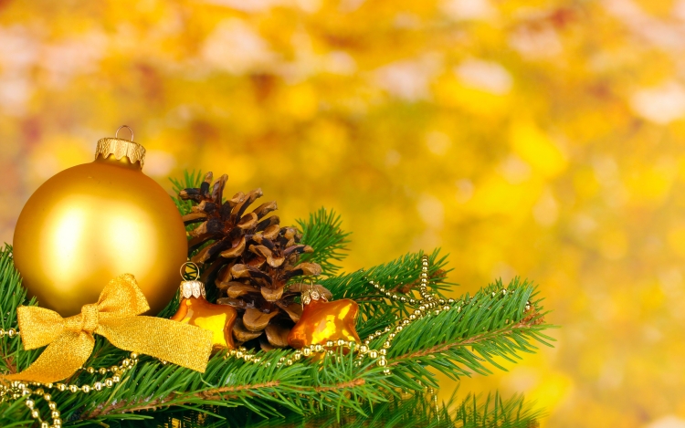 déco-de-Noël-couleur-or-branches-sapin-cones-pin