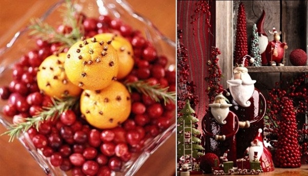 déco-de-Noël-fruits-églantier-citron-figurines-decoratives-pere-Noel