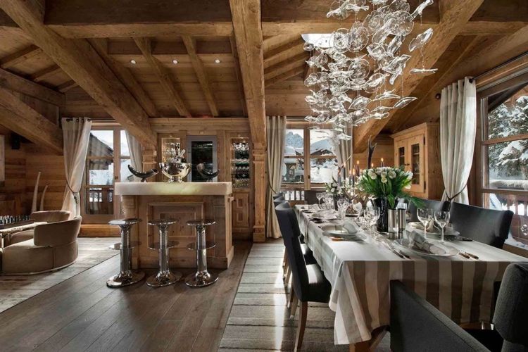 Déco intérieur style chalet idées pour atmosphère chaleureuse Chalet Restaurant idées