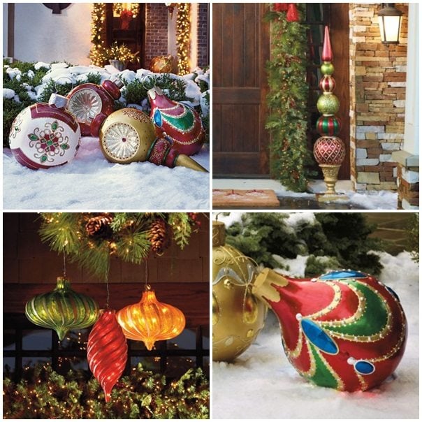décoration-Noël-extérieur-boules-Noël-verre-design-original-multicolores décoration de Noël extérieur