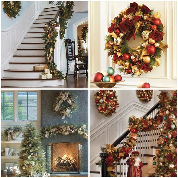 décoration-de-Noël-idée-originale-couronne-porte-boules-escalier-parapet
