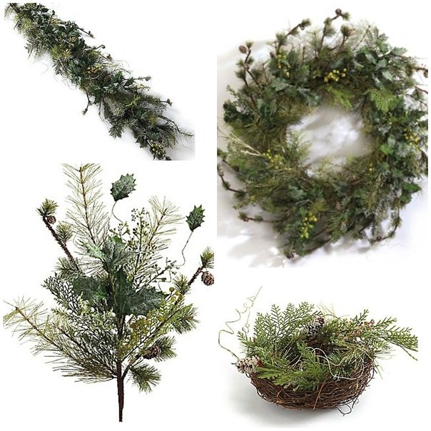 décoration-de-Noël-idée-originale-couronne-porte-branches-sapin-vertes