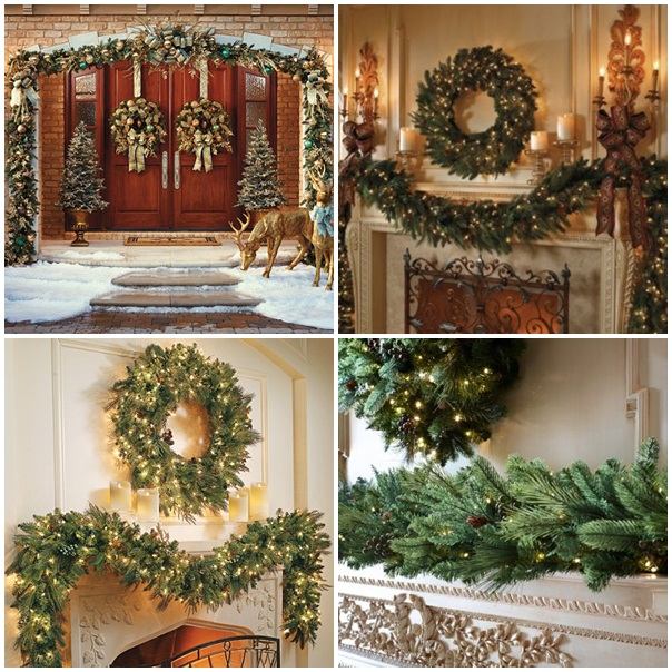 décoration-de-Noël-idée-originale-manteau-cheminee-couronne-porte-branches-sapin