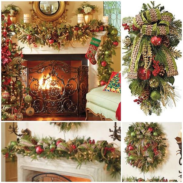 décoration-de-Noël-idée-originale-materiaux-naturels-manteau-cheminee