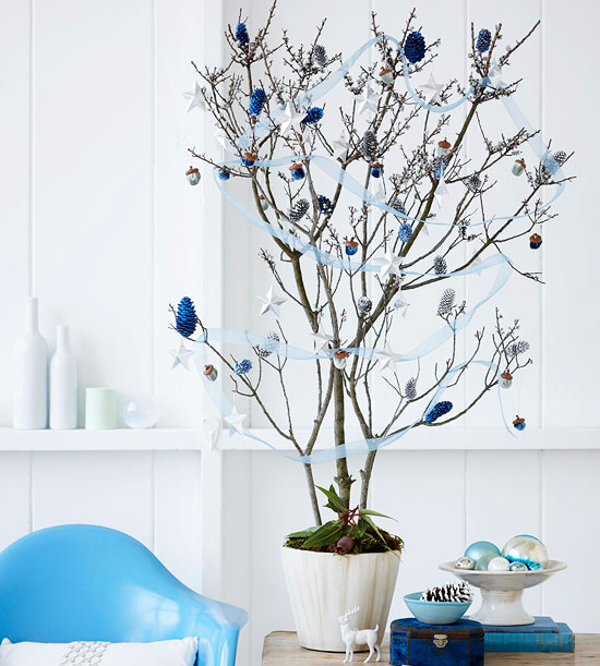 décoration-de-table-Noël-idées-originales-arbre-pot-fleurs