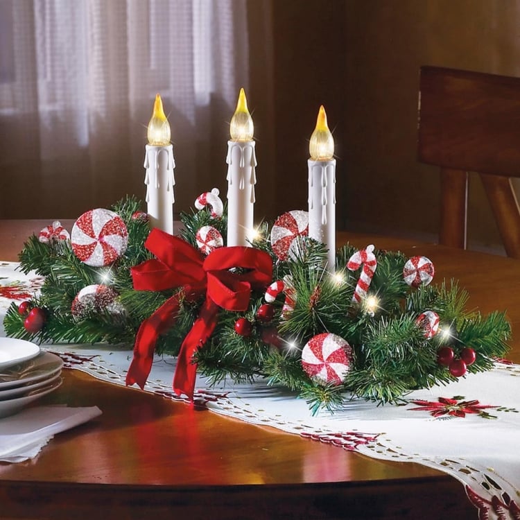décoration-de-table-Noël-idées-originales-branches-sapin
