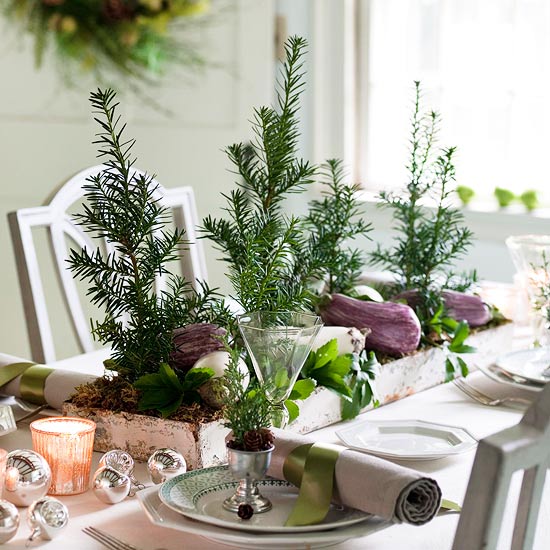 décoration-de-table-Noël-idées-originales-branches-sapin
