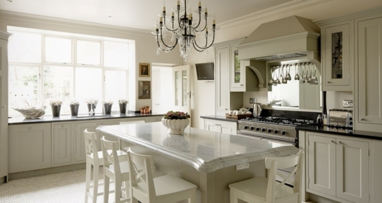 décoration maison cuisine blanc sur blanc