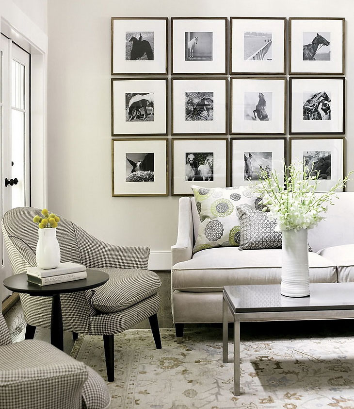 décorer sa maison couleurs-claires-photos-noir-blanc