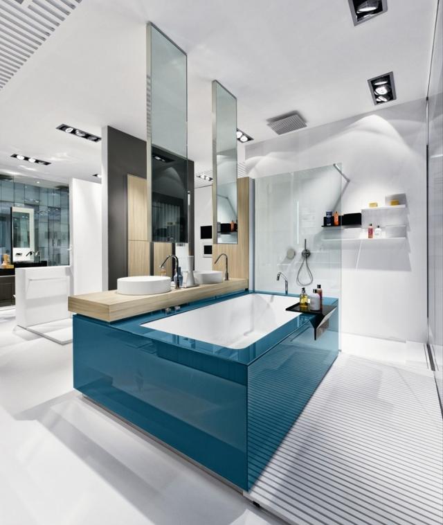 design-salle-bains-baignoire-MAKRO-turquoise design salle de bains