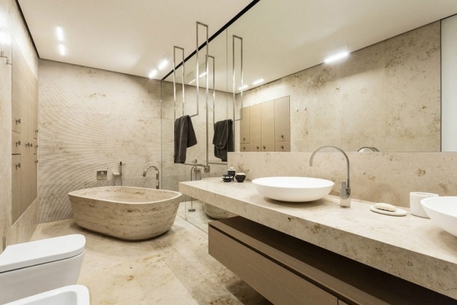 design salle bains moderne pierre naturelle