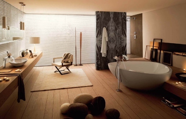 Design salle de bains moderne en 104 idées super inspirantes Deco galet salle de bain