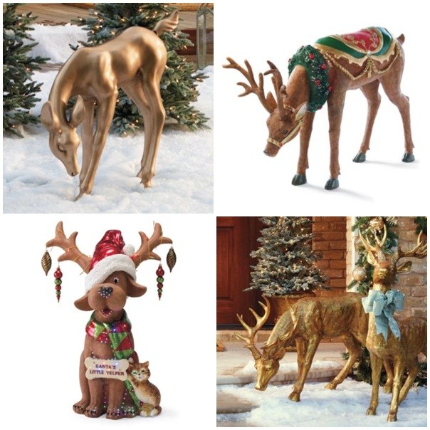 déco-de-Noël-idées-originales-extérieur-cerfs-decoratifs-porte-entree