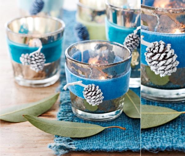 déco-de-maison-hiver-idées-originales-verre-ruban-bleue