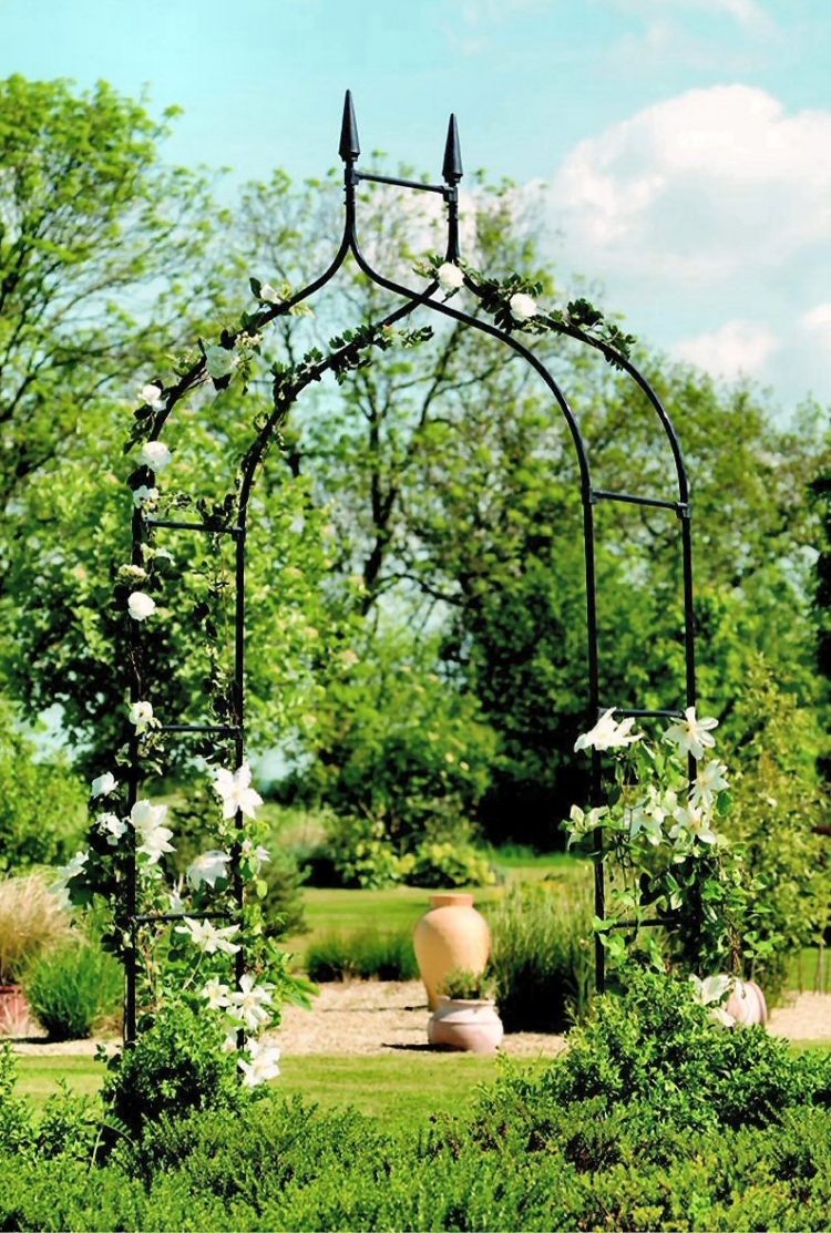 déco-jardin-petite-pergola-fer-fleurs-blanches-grimpantes