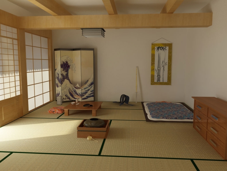 déco maison japonaise futon chambre traditionnelle