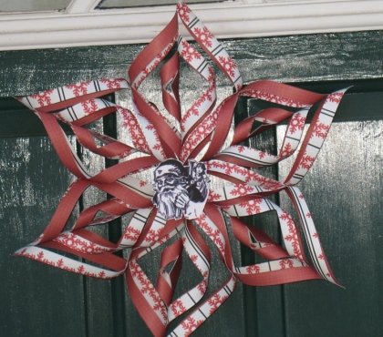 décoration-Noël-étoile-papier-porte-entrée