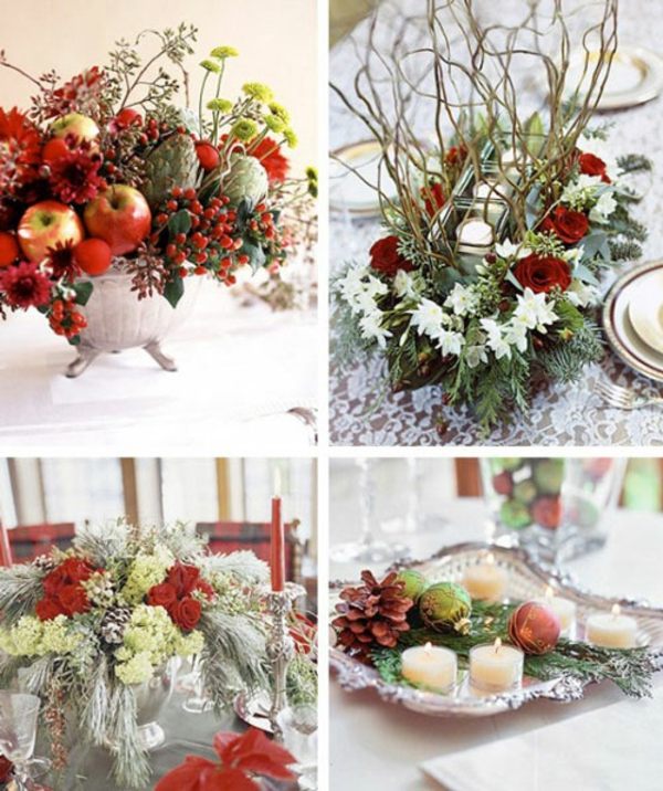 décoration-bougies-Noël-arrangements-floraux