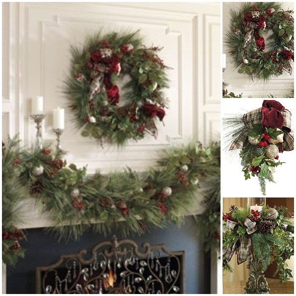 décoration-de-Noël-idée-originale-couronne-porte-manteau-cheminee