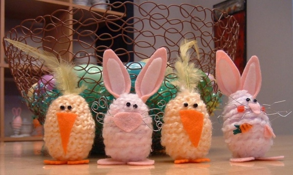 décoration-de-Pâques-poulets-lapins-DIY