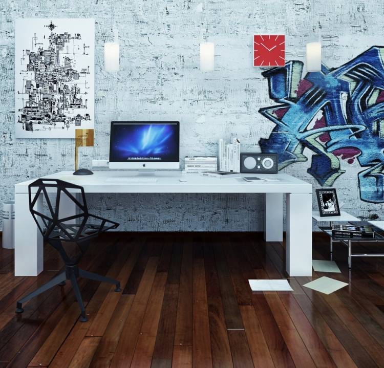 décoration-intérieure-pop-art-bureau-domicile-graffitti