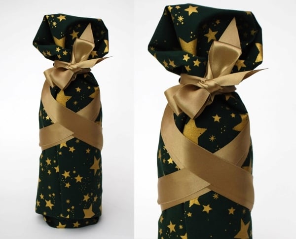emballage-cadeaux-Noël-rubans-dorés-étoiles