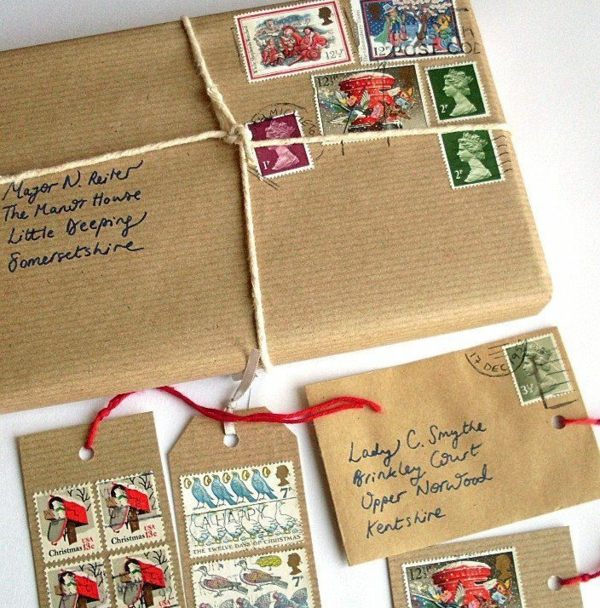 emballage de cadeaux original colis postal