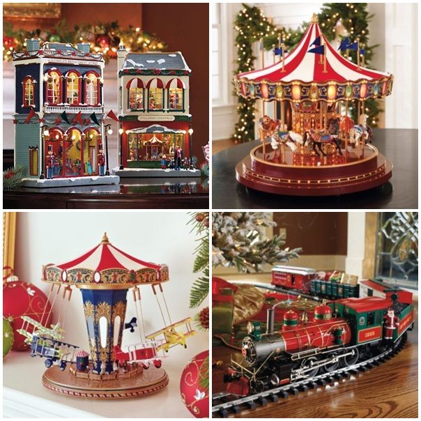 figurines-Noël-bois-carrousel-musical-train