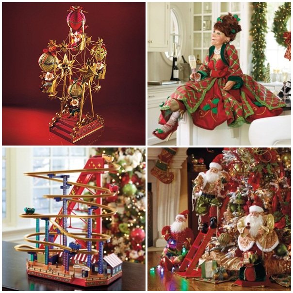 figurines-Noël-bois-poupée-père-Noel figurines de Noël en bois