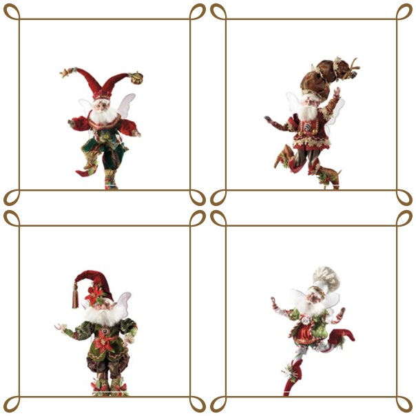 figurines-Noël-bois-décoratives-elfes