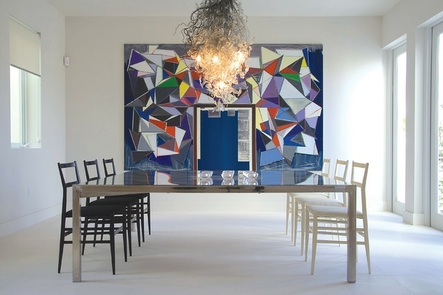 grande table salle manger piètement métallique