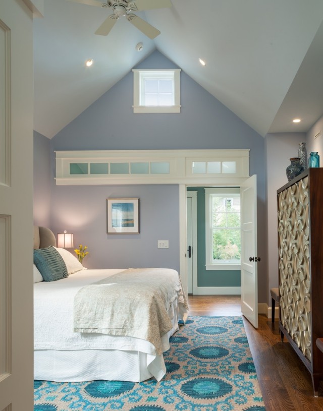 idée-peinture-chambre-coucher-couleur-bleue-tapis
