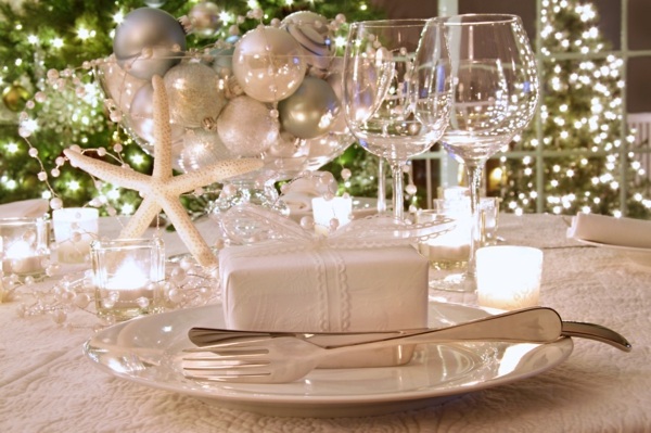 idées de décoration de Noël blanche-élégante-facile